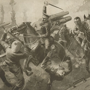 Charge of Ninth Lancers during great retreat from Mons