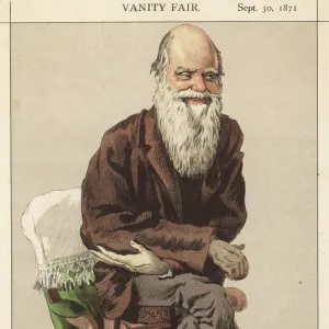 Charles Darwin, caricatured in Vanity Fair