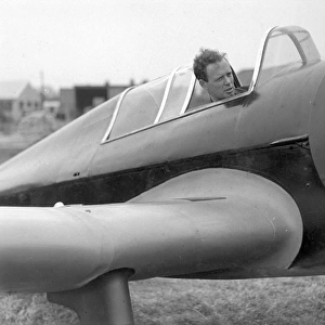 Charles A Lindbergh in his Miles M12 Mohawk G-AEKW