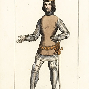 Charles V, King of France, military costume, 1338-1380