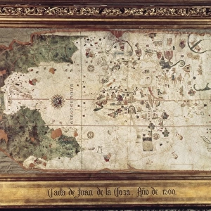 Chart by Juan de la Cosa (1500). SPAIN. Madrid