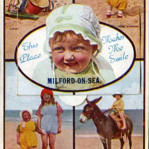 Children on the Beach, Milford-on-Sea, Hampshire