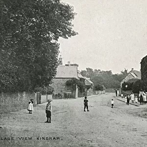 Children playing in Church Road, Kingham