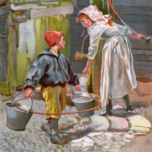 CHILDREN AT A PUMP