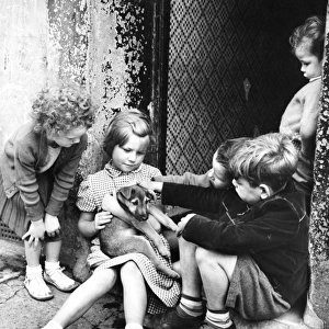 Children with puppy, Balham, SW London