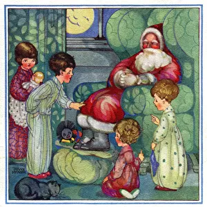 Children and Santa Claus