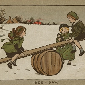 Children on a see-saw by Ethel Parkinson