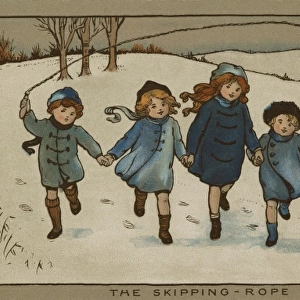 Children skipping together by Ethel Parkinson