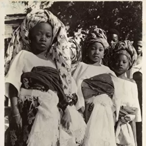 Children wearing native costume - near Lagos, Nigeria
