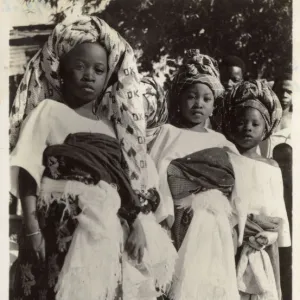 Children wearing native costume - near Lagos, Nigeria