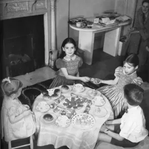 Christmas Tea Party Print, 1953 Christmas Tea Party Print, 1953