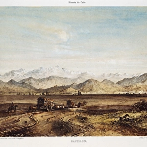 Chile (1854). Santiago de Chile. Engraving after
