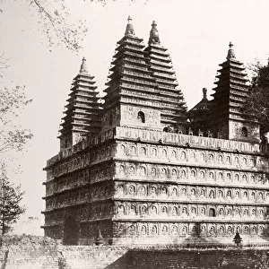 China c. 1880s - Peking Beijing area, temple