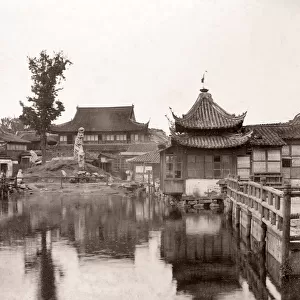 China c. 1880s - view from tea house, Shanghai