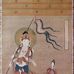 Chinese Art. 10th century. Guanyin guiding a soul