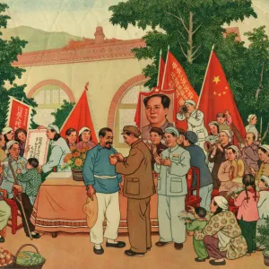 Chinese Communist Propaganda Poster, Chairman Mao