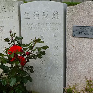 Chinese headstones, Longuenesse Souvenir CWGC Cemetery