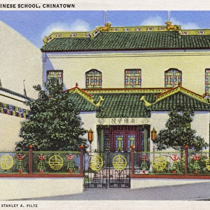 Chinese school, Chinatown, San Francisco, California, USA