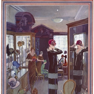 Choosing hats for the Spring, 1925