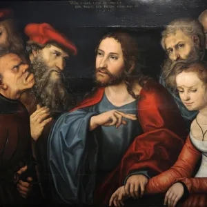 Christ and the Adulteress by Lucas Cranach the Elder