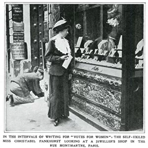 Christabel Pankhurst self-exiled in Paris 1912