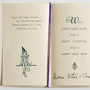 Christmas card, inside