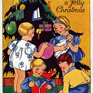 Christmas card - Jolly Christmas