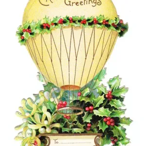Christmas card in the shape of a balloon Christmas card in the shape of a balloon