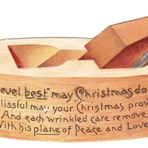 Christmas card in the shape of a carpenters plane Christmas card in the shape of a carpenters plane