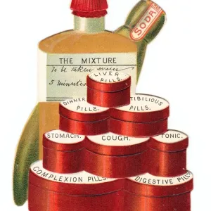 Christmas card in the shape of medicines Christmas card in the shape of medicines