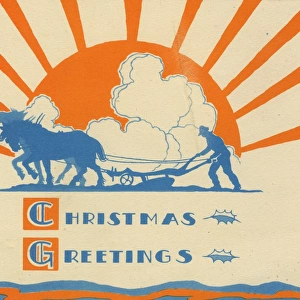 Christmas card, WW2 Home Front