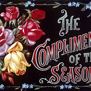 Christmas display sign, The Compliments of the Season