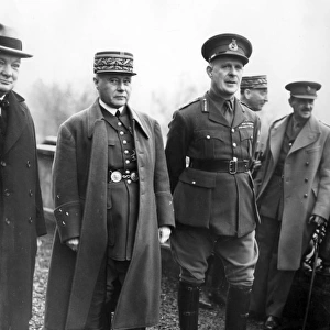 Churchill, General Gamelin and General Gort, WW2