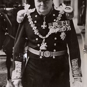 Churchill in uniform of the Lord Warden of the Cinque Ports