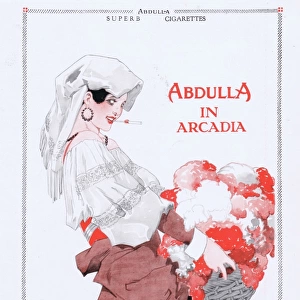 Cigarette advert for Abdulla in Arcadia, London, 1926
