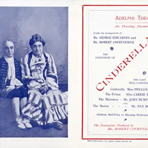 Cinderella, Adelphi Theatre, London, Christmas pantomime with Phyllis Dare in the title