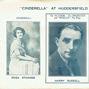 Cinderella Flyer for the Theatre Royal in Huddersfield