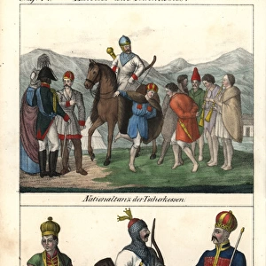 Circassian dancers, princess, armorer and nobleman