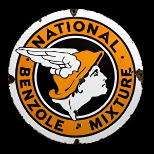 Circular sign for National Benzole Mixture