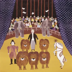 Circus scene. Illustration by G鲡rd Laplau (1938-2009)