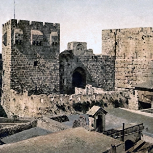 City walls and gate, Jerusalem, circa 1890s