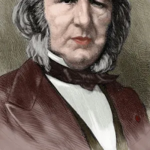 Claude Bernard (1813-1878). Colored engraving