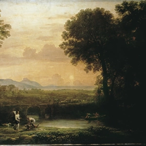 Claude Lorrain (1600-1682). Landscape with Tobias