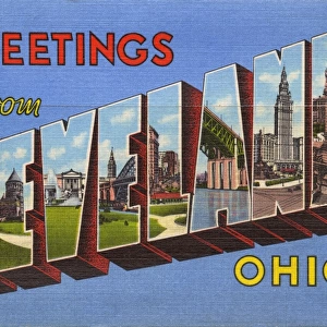 Cleveland, Ohio, USA - Cover of Souvenir fold-out folder
