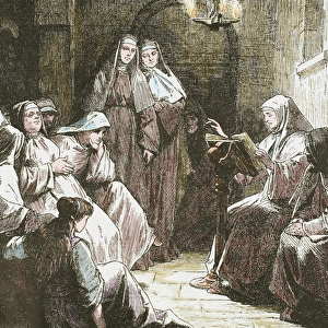 Cloistered nuns. Gospel reading