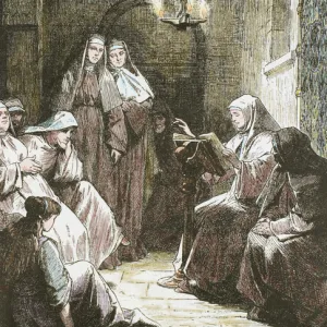 Cloistered nuns. Gospel reading