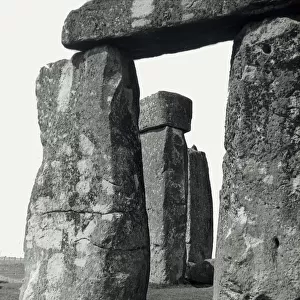 Close-up view of Stonehenge, Wiltshire, England