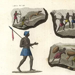 Clothes and weapons of the natives of Ethiopia
