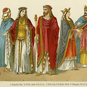 Clovis I, King of the Franks and Queen Clotilda