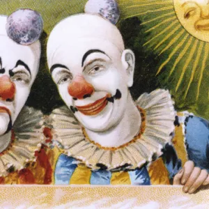 Two clowns, happy and sad